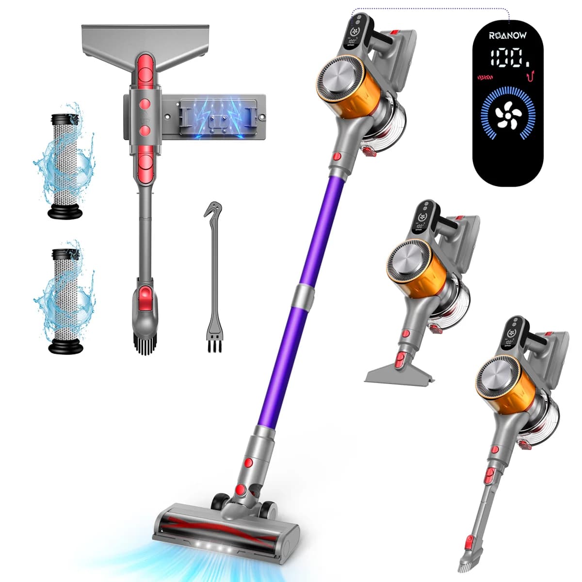 Cordless vacuum cleaner image set from a previous visual project